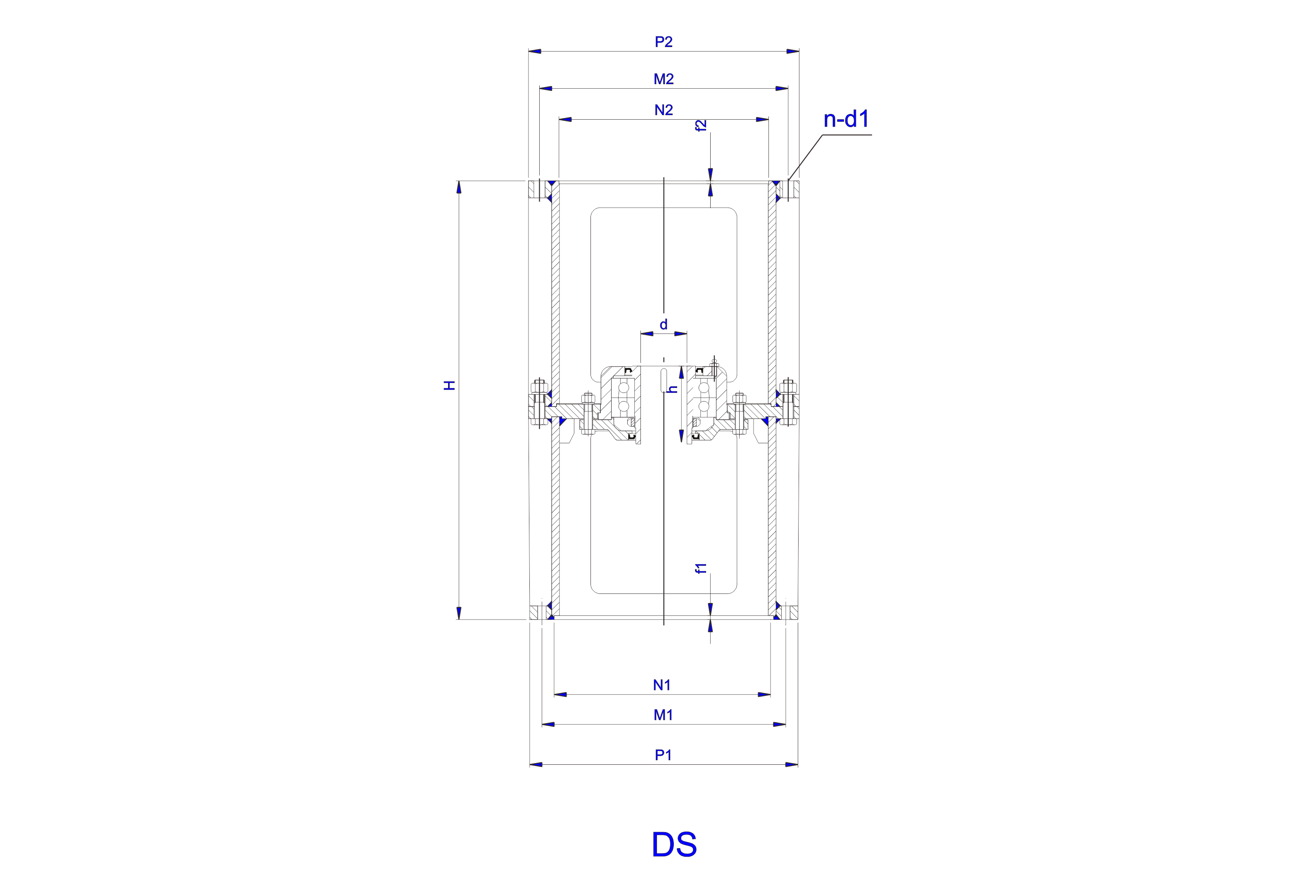   DS型底入式搅拌机机架设计图