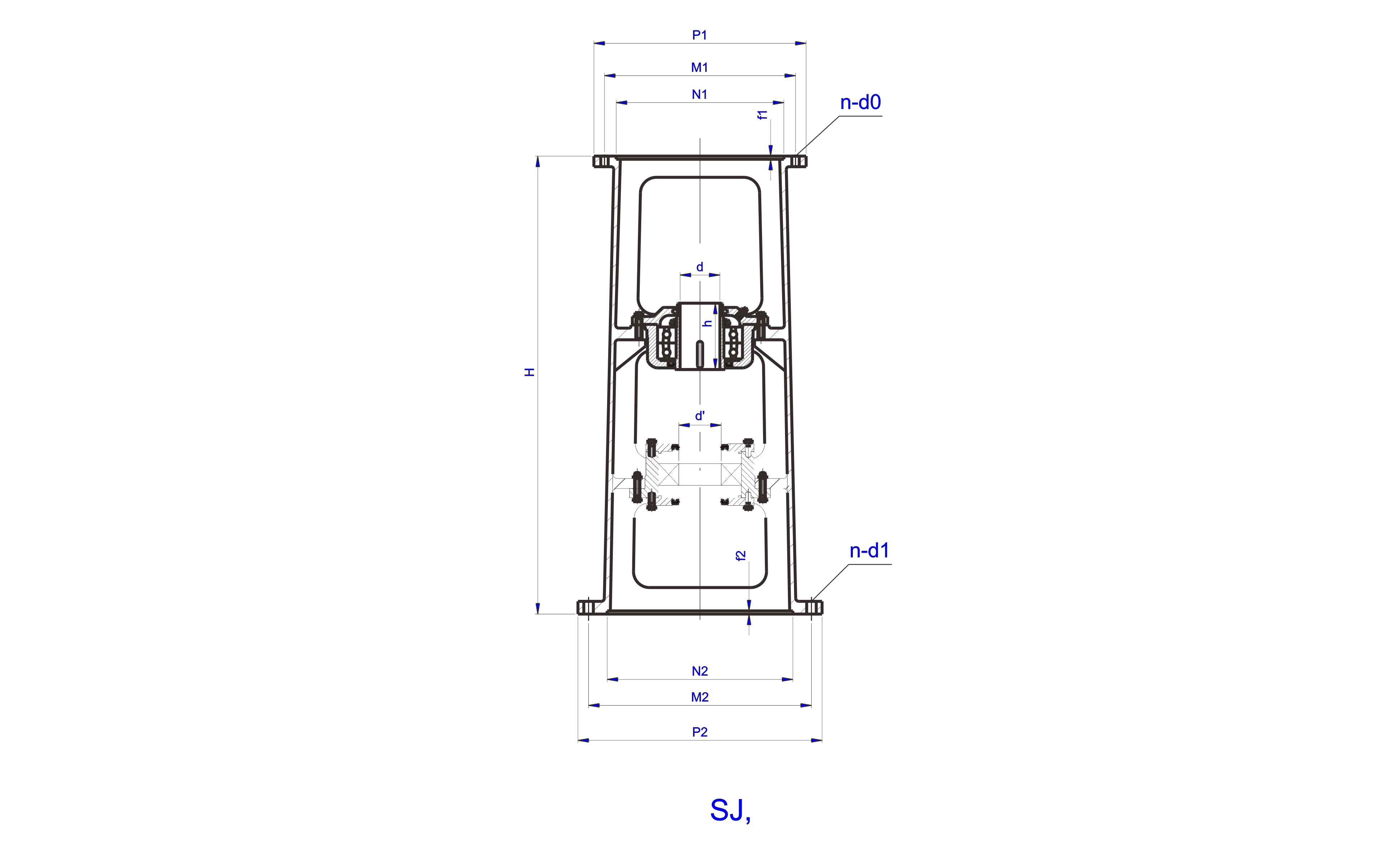   SJ.LSJ型双支点搅拌机机架设计图