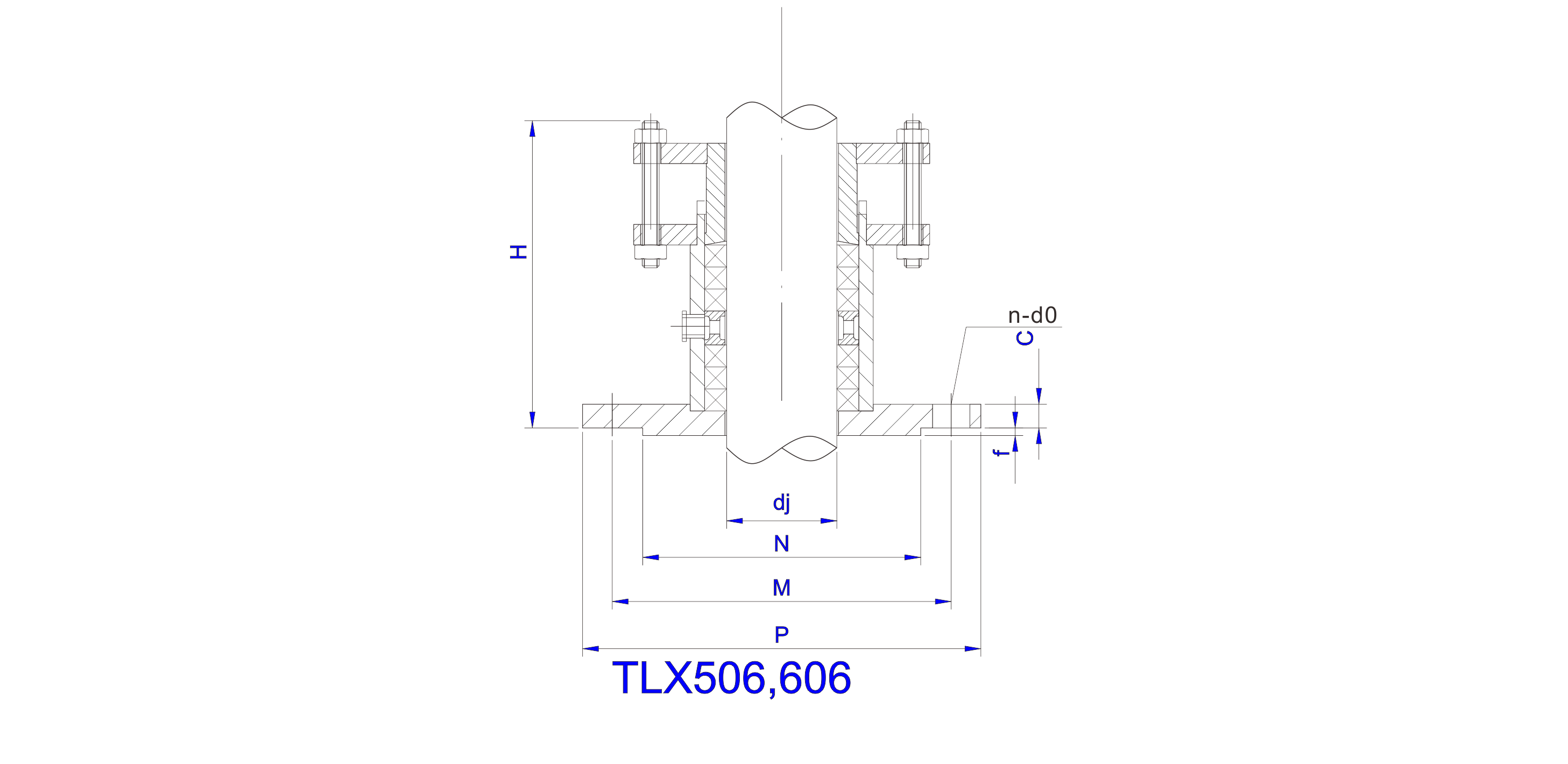   TLX506,606,516,616型号搅拌机填料箱设计图
