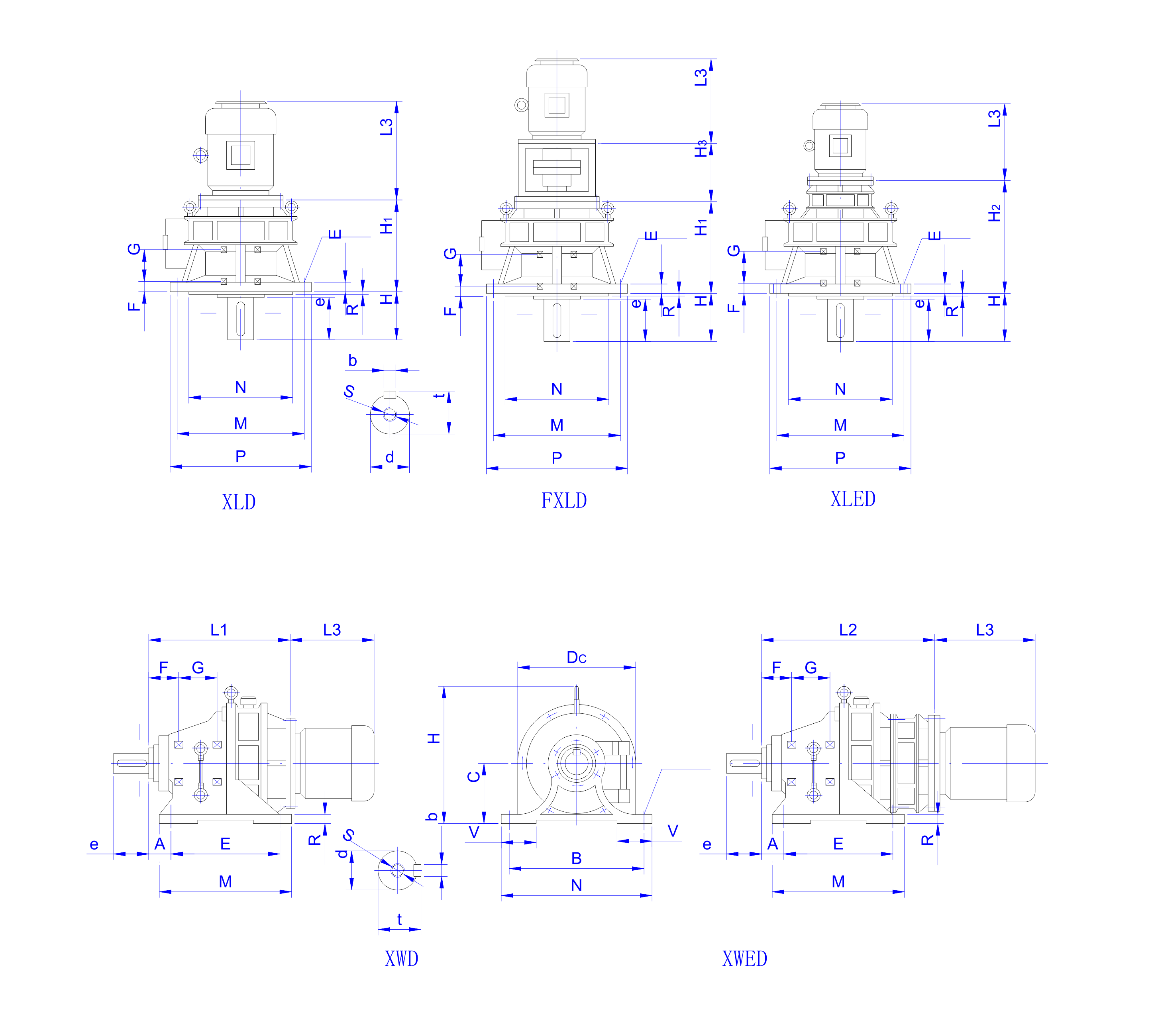   X、B系列摆线针轮减速机设计图