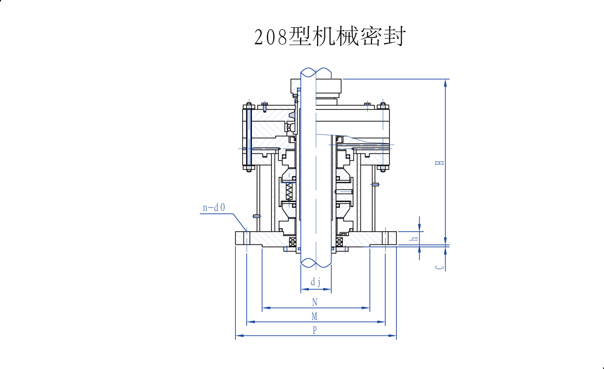   集装单端面底入式机械密封设计图